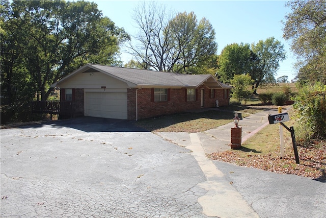 view of property exterior with a garage