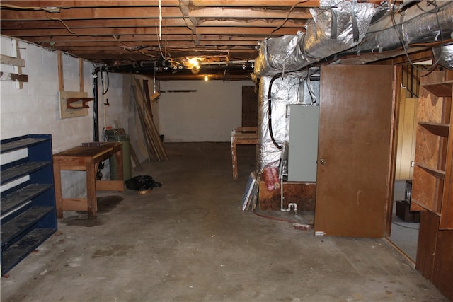 view of basement