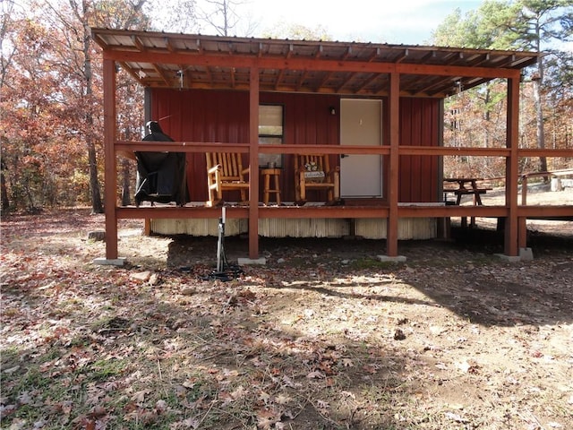 305 Deer Run Rd, Leslie, AR 72645 - view of front of home featuring a wooden deck
