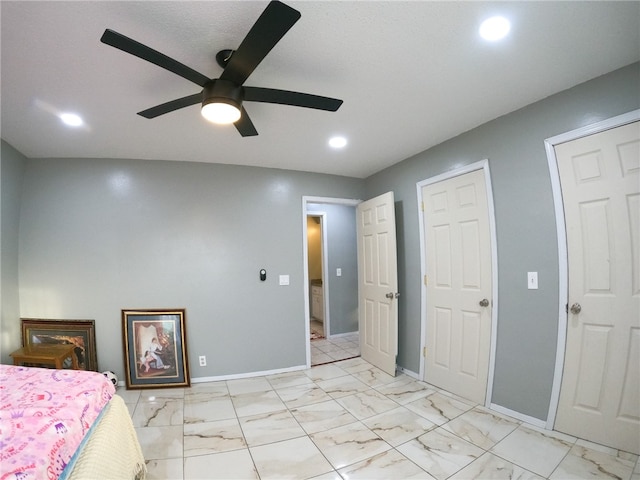 bedroom with ceiling fan