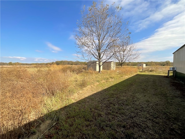 view of yard featuring a rural view