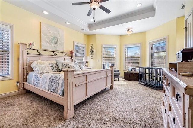 1303 NW Hermanus St, Bentonville, AR 72712 - bedroom featuring carpet floors, ornamental molding, and multiple windows