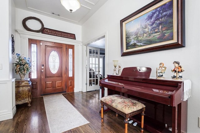 1303 NW Hermanus St, Bentonville, AR 72712 - foyer entrance featuring visible vents and dark wood-style flooring