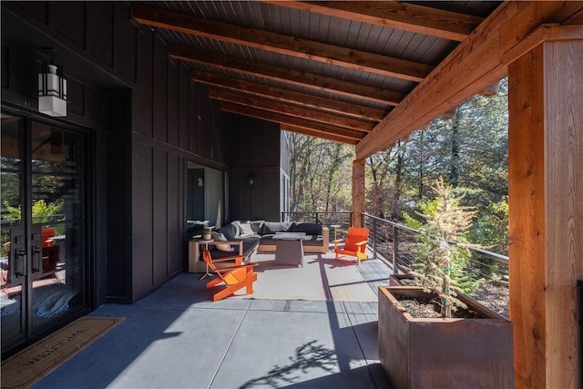 514 N Vinson Ave, Fayetteville, AR 72701 - view of patio / terrace with an outdoor living space