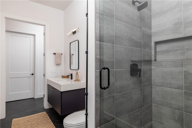 514 N Vinson Ave, Fayetteville, AR 72701 - full bathroom featuring a shower stall, vanity, and toilet