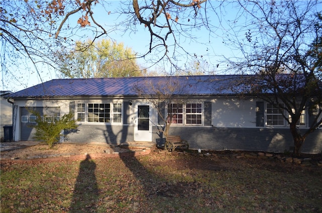 view of single story home