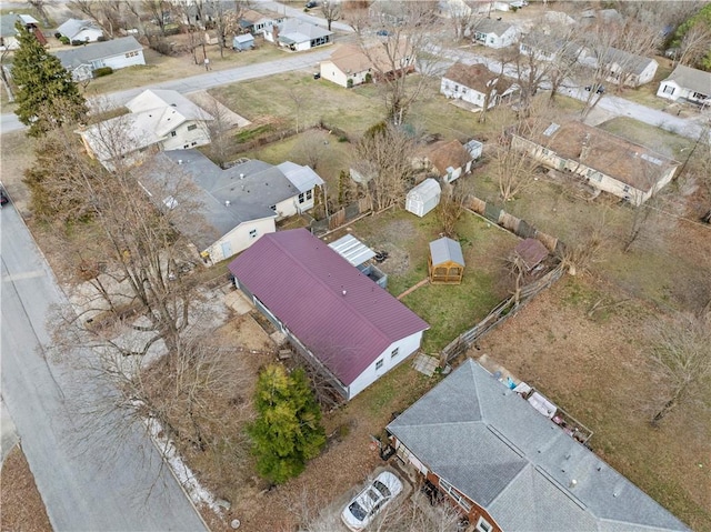 aerial view with a residential view