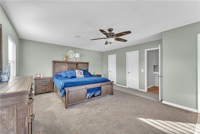 bedroom with ceiling fan