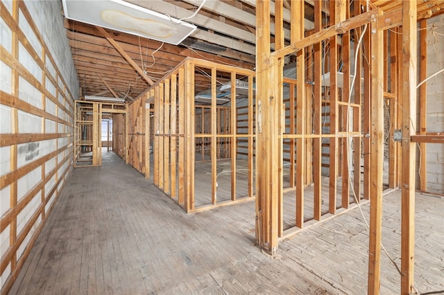 miscellaneous room with hardwood / wood-style floors