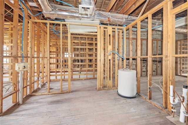 misc room with wood-type flooring