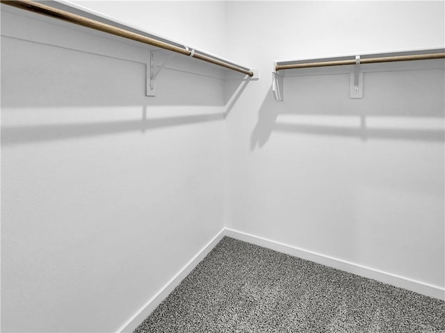 spacious closet with carpet flooring