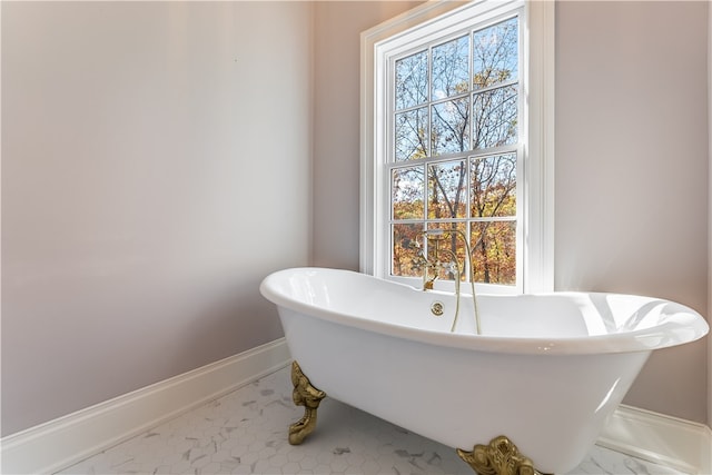 bathroom featuring a bathing tub