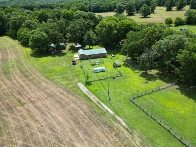 drone / aerial view featuring a rural view