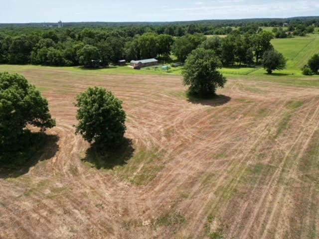 aerial view with a rural view