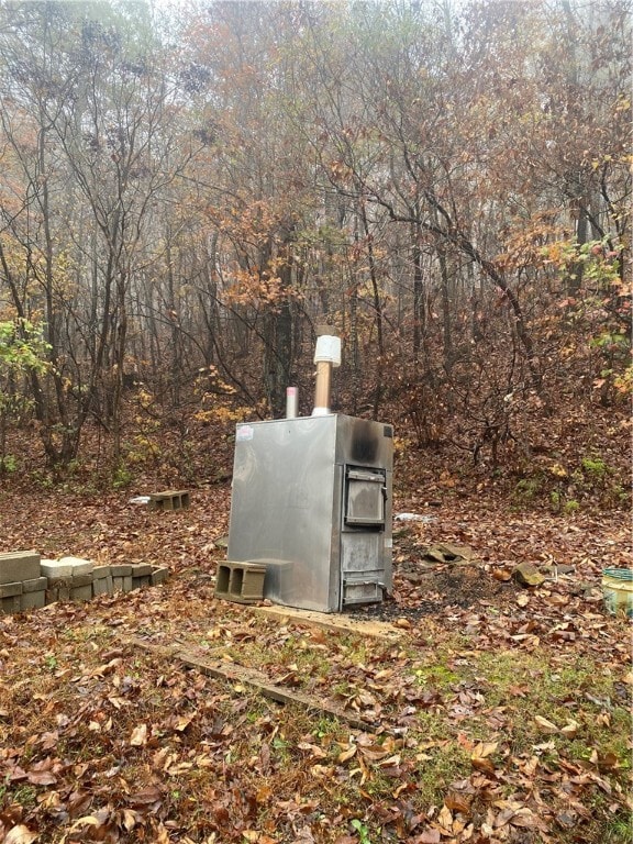 view of storm shelter