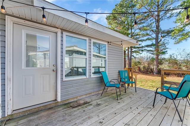 view of wooden deck