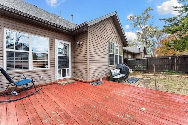 wooden terrace with fence