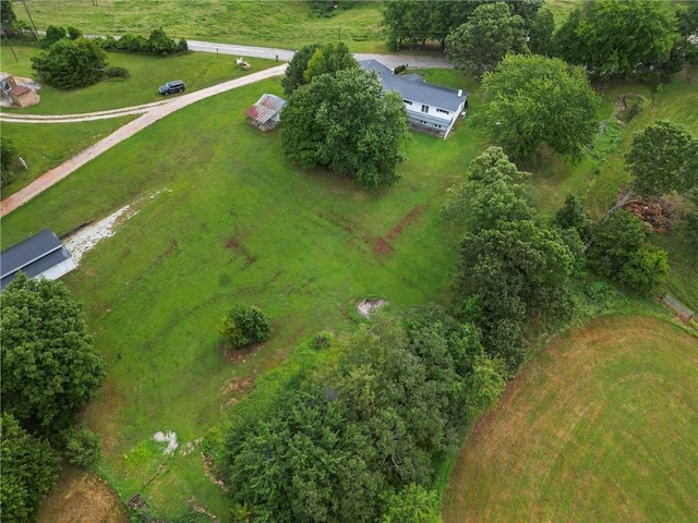 drone / aerial view featuring a rural view