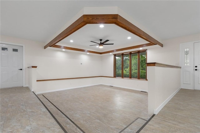 empty room with ceiling fan