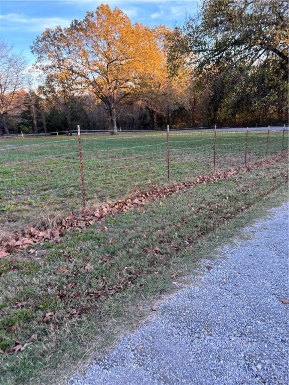 view of yard featuring a rural view