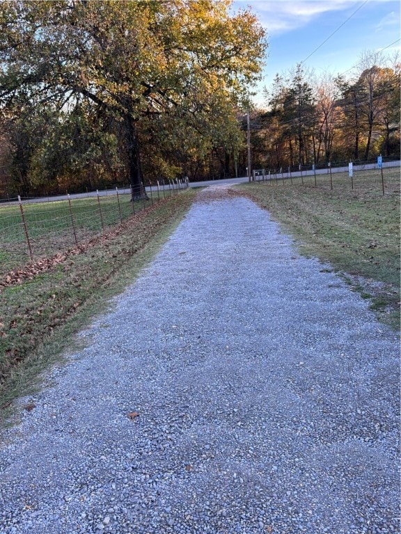 view of street featuring a rural view