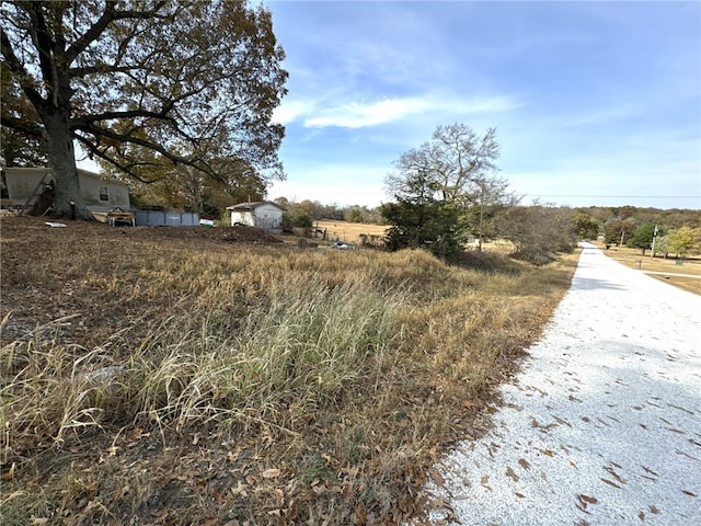 view of road featuring a rural view