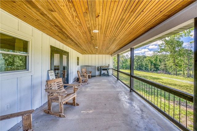 view of patio with a porch