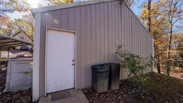 view of outbuilding with an outdoor structure