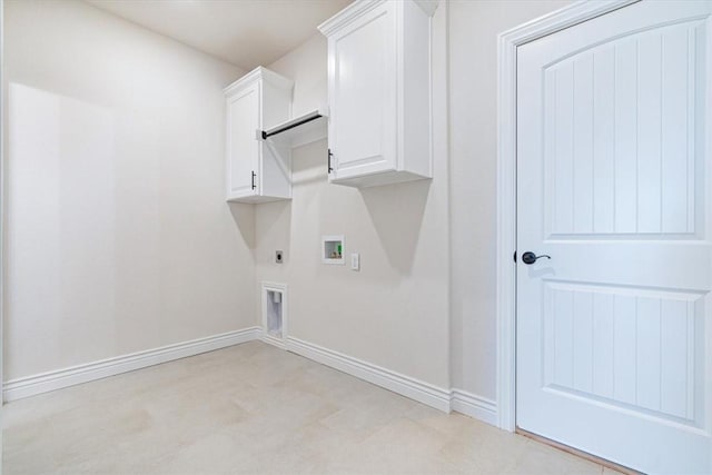 6602 SW Spindle St, Bentonville, AR 72713 - clothes washing area with hookup for a washing machine, cabinet space, baseboards, and electric dryer hookup