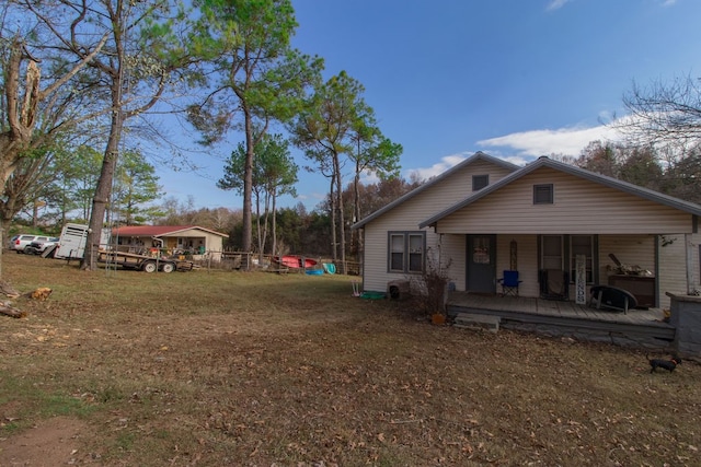 view of home's exterior with a yard