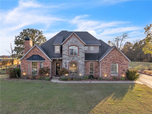 view of front property featuring a front yard