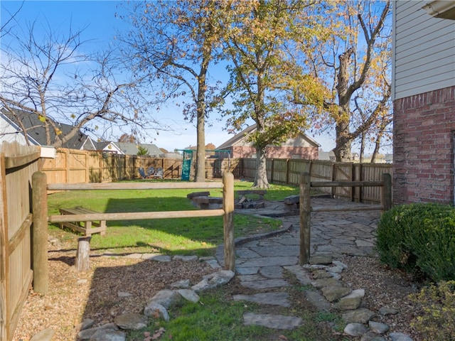 view of yard featuring a playground