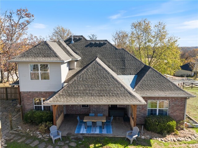 rear view of house with a patio area