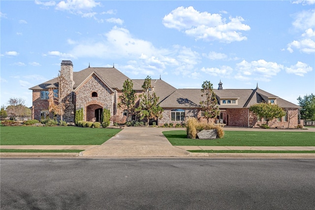 view of front of property with a front yard