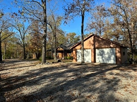 view of home's exterior with a garage