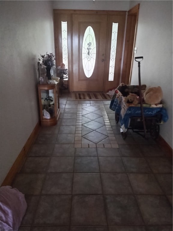 view of tiled foyer