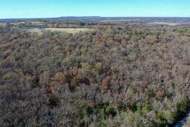 bird's eye view with a view of trees