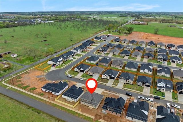 aerial view featuring a residential view