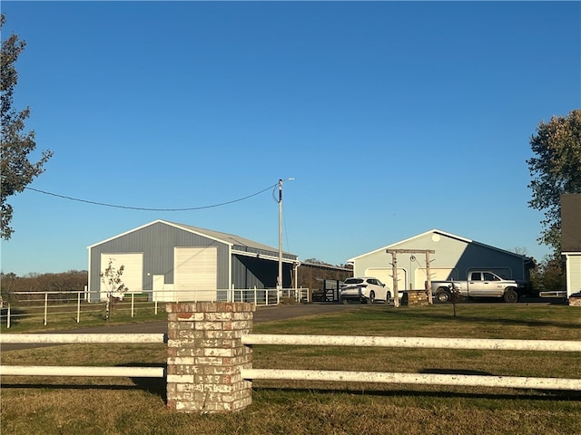 view of property's community with a yard