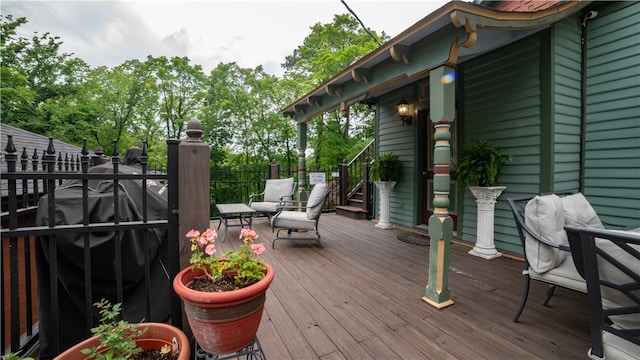 view of wooden deck