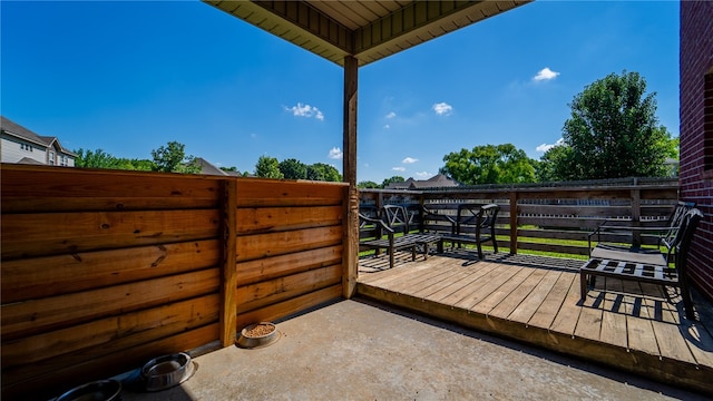 view of wooden terrace