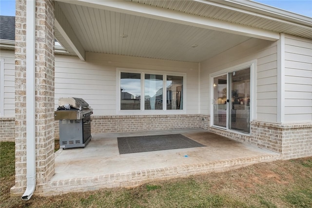 view of patio with grilling area