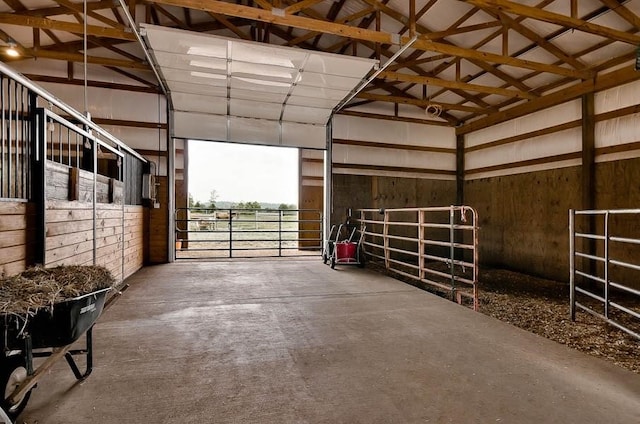 view of horse barn