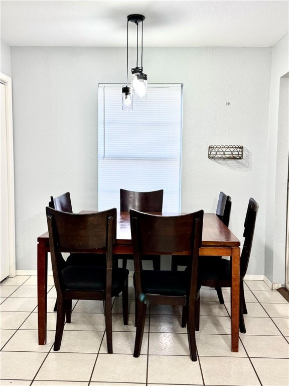 view of tiled dining room