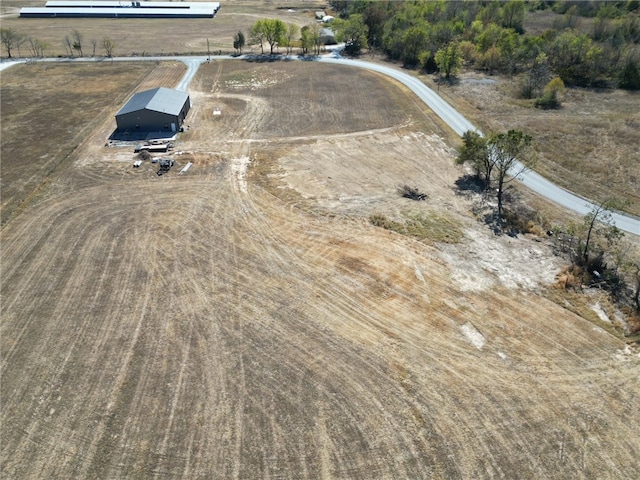 drone / aerial view with a rural view