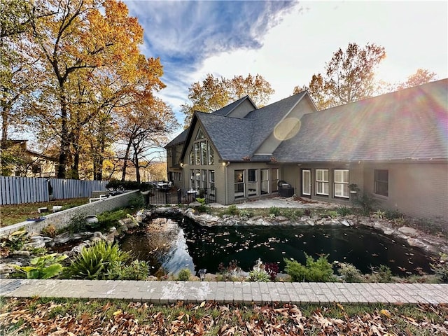 view of rear view of property