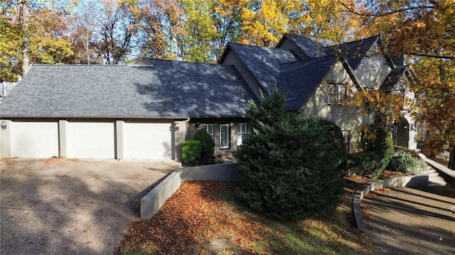 view of front of home featuring a garage