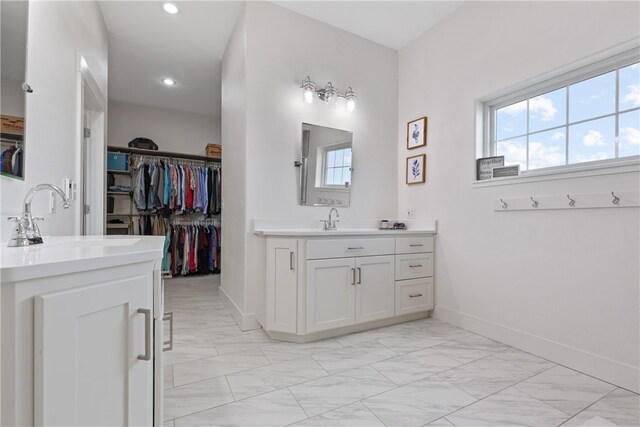 bathroom featuring vanity