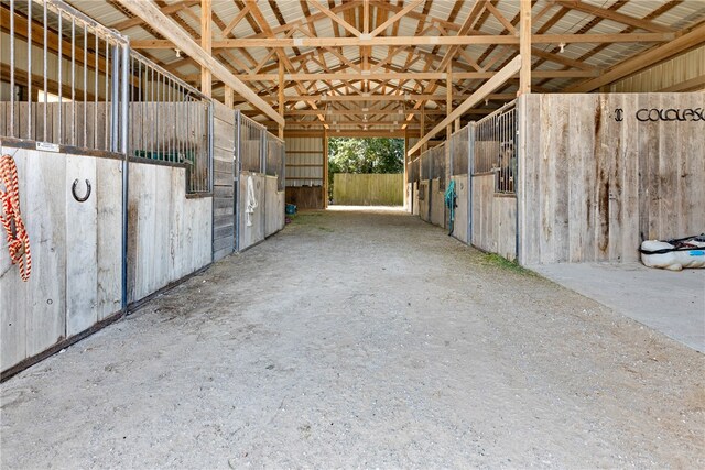 view of horse barn