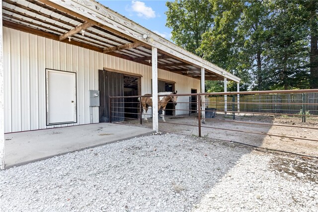 view of horse barn